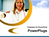PowerPoint Template - his template with a femail doctor standing in front of paitent