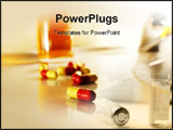 PowerPoint Template - Pills in the bathroom for healthier living.