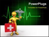 PowerPoint Template - men with symbols of medicine. 3d Very beautiful three-dimensional illustration on white background
