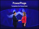 PowerPoint Template - Two professionals are shaking hand for business relationship