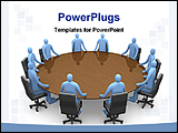 PowerPoint Template - a business meeting going on