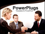 PowerPoint Template - Shaking hands during a business meeting