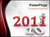 PowerPoint Template - 3d image, new year, character ordering numbers