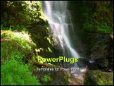 PowerPoint Template - Merriman Falls in the Quinault temperate rainforest area of Olympic National Park