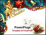 PowerPoint Template - Christmas frame for your congratulations and best wishes