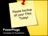 PowerPoint Template - Paper with Notice on Isolated White Background