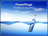 PowerPoint Template - Message in a Bottle. high resolution 3d rendering