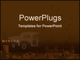 PowerPoint Template - Earthy mining imagery on rich brown