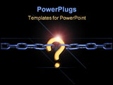 PowerPoint Template - A question mark linking two chains - the missing link
