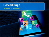 PowerPoint Template - Graphic applications on tablet pc for your design.