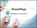 PowerPoint Template - Hands with cell phonse