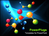 PowerPoint Template - series of molecules and atoms colored vector drawing