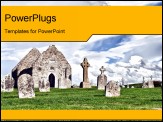 PowerPoint Template - The monastery of Clonmacnoise, Ireland - Temple Dowling, sometimes referred to as MacClaffey