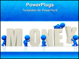 PowerPoint Template - 3D man with word Money isolated over a white background