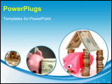 PowerPoint Template - Conceptual image of money, earnings, and savings