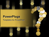 PowerPoint Template - Financial questions or problem. Element of design.