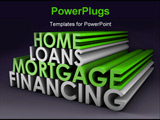 PowerPoint Template - Home Loans Mortgage Financing Concept in 3d