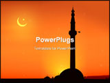 PowerPoint Template - A view of a mosque at sunrise in Skopje Macedonia