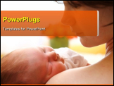 PowerPoint Template - Happy mother with newborn baby