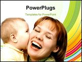PowerPoint Template - mother and baby on white