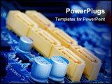 PowerPoint Template - Computer mainboard with lots of electronic components