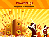 PowerPoint Template - guys dancing in front of speaker