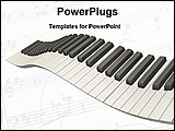 PowerPoint Template - wavy piano keys