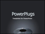 PowerPoint Template - CD with glow on dark gray