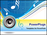 PowerPoint Template - A spirals music theme with white background