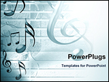 PowerPoint Template - music background with notes and sheet music