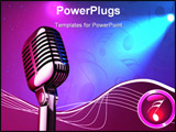 PowerPoint Template - A 50s mice over stage light background.