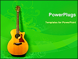 PowerPoint Template - image showing acoustic guitar