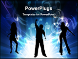 PowerPoint Template - people dancing on music note background