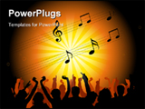 PowerPoint Template - Crowd dancing in party