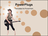 PowerPoint Template - Girl playing guitar