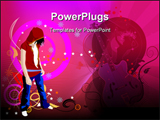 PowerPoint Template - I am musical and i make a statement of musical feeling Background.