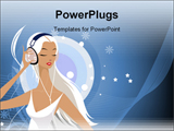 PowerPoint Template - Musical Girl With Disco vector