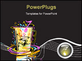 PowerPoint Template - music related abstract illustration for fun concepts