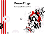 PowerPoint Template - Design piece with women music and various design elements.