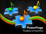 PowerPoint Template - Computer Generated Image - Musical Notes .