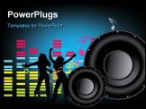PowerPoint Template - music detail speaker background vector illustration eps8