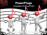 PowerPoint Template - Computer Generated Image - Music People .