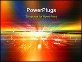 PowerPoint Template - onceptual interplay of grids lights and musical symbols on the subject of entertainment space light