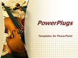 PowerPoint Template - Close up of violin. Music concept.