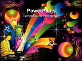PowerPoint Template - dj music vector composition composition illustration over a black background