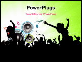 PowerPoint Template - Music event background. Vector eps10 illustration.