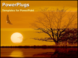 PowerPoint Template - sunset view beside a river