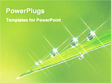 PowerPoint Template - dew drops on a leaf