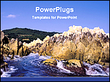 PowerPoint Template - rocks beside the sea