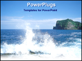 PowerPoint Template - a view of a sparkling sea wave